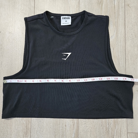 Gymshark Cropped Training Tank, XS, Black - Picture 4 of 6